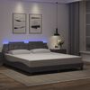 vidaXL Bed Frame with LED without Mattress "Zadar" Grey 180x200 cm