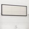 vidaXL Bathroom Mirror Grey 90x1.5x37 cm Engineered Wood