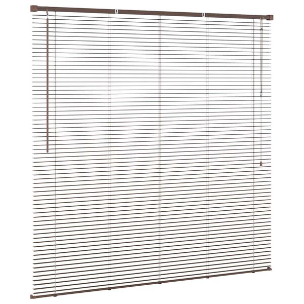 vidaXL Venetian Blind Manual Dark Brown with Pattern 150 x 150 cm PVC