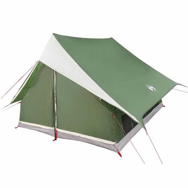 vidaXL Family Tent with Roof Green and White 256 x 256 x 185 cm