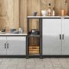 vidaXL Kitchen Storage with Shelf Silver 30 x 50 x 92 cm Steel