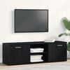 vidaXL TV Cabinet Black Oak 120x34x37 cm Engineered Wood