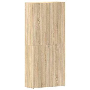 vidaXL Shoe Cabinet 80 x 35.5 x 180 cm Engineered Wood Brown