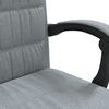 vidaXL Reclining Office Chair Light Grey Fabric