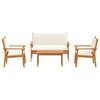 vidaXL Garden Sofa Set 4 pcs Brown 75 x 45 x 38cm Solid Acacia wood