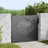 vidaXL Garden Gate with Lock Black 85 x 100 cm Powder-coated steel