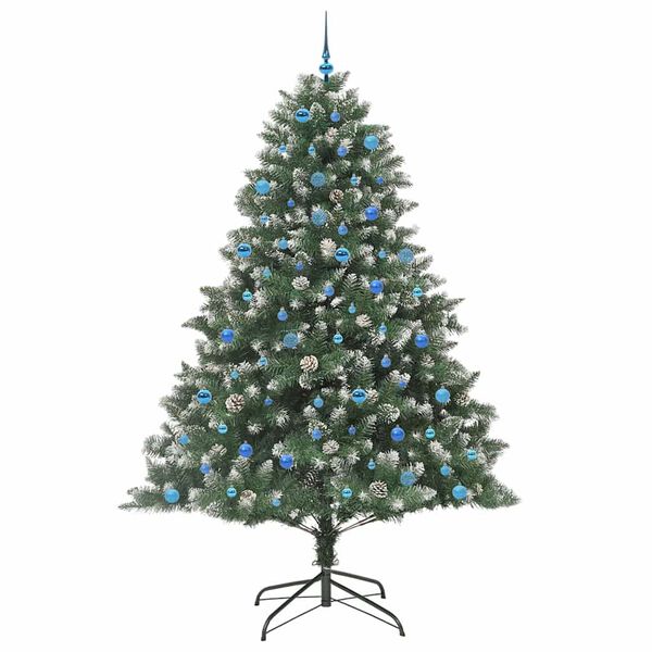 vidaXL Artificial Christmas Tree with 300 LEDs with Stand Green 240 cm