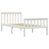 vidaXL Bed Frame without Mattress White Solid Pine Wood 100x200 cm