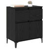 vidaXL Sideboard Black Oak 60 x 35 x 70 cm Engineered Wood and Iron