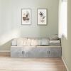 vidaXL Bed Frame with Drawer Concrete Grey 90 x 190 cm Engineered Wood