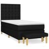 vidaXL Box Spring Bed with Mattress Black 90x190 cm Fabric
