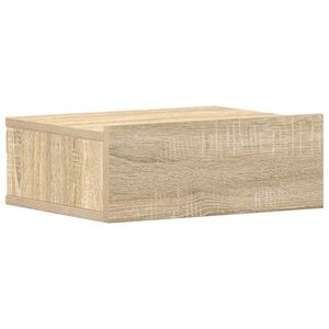 vidaXL Floating Nightstand Sonoma Oak 40x30x15 cm Engineered Wood