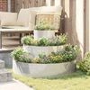 vidaXL Garden Planter Silver 90 x 90 x 20 cm Galvanised Steel