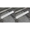 vidaXL Linear Shower Drain 2 pcs Wave 730x140 mm Stainless Steel