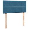 vidaXL Box Spring Bed with Mattress Dark Blue 100x200 cm Velvet