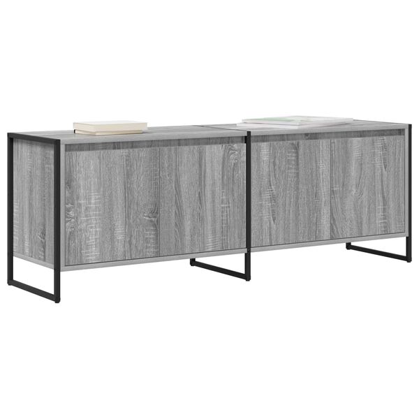 vidaXL TV Cabinet Grey Sonoma 140 x 36 x 49.5 cm Engineered Wood