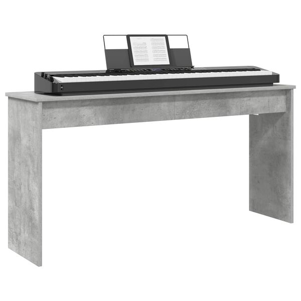 vidaXL Keyboard Stand Concrete Grey 130 x 32 x 64 cm Engineered Wood
