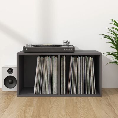 vidaXL Vinyl Storage Box Grey 71x34x36 cm Engineered Wood