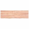vidaXL Wall Shelf Light Brown 140x40x(2-4) cm Treated Solid Wood Oak