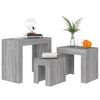 vidaXL Nesting Coffee Tables 3 pcs Grey Sonoma Engineered Wood