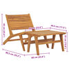 vidaXL Garden Chair with Footrest Solid Teak Wood