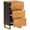 vidaXL Side Cabinet Brown and Black 40x33.5x75 cm Solid Wood Mango