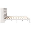 vidaXL Bookcase Bed without Mattress White 180x200 cm Super King Solid Wood Pine
