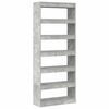 vidaXL Book Cabinet Concrete Grey 80 x 30 x 198 cm Engineered Wood