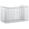 vidaXL Gabion Raised Bed 50 x 100 x 60 cm Galvanised Steel Silver