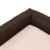 vidaXL Ergonomic Dog Bed Mattress 90x64 cm Linen Look Fleece Brown