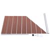 vidaXL WPC Fence Set 5 Square + 1 Slanted 965x186 cm Brown