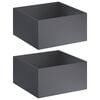 vidaXL Garden Planter 2 pcs Anthracite 60 x 60 x 40 cm