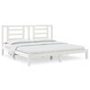 vidaXL Bed Frame without Mattress White 200x200 cm Solid Wood Pine
