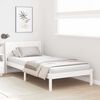 vidaXL Bed Frame White 75 x 190 cm Solid Pine wood