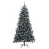 vidaXL Artificial Christmas Tree with 300 LEDs with Stand Green 210 cm