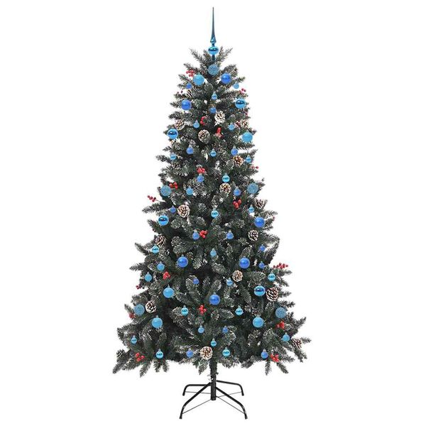 vidaXL Artificial Christmas Tree with 300 LEDs with Stand Green 210 cm
