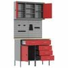 vidaXL Work Cabinet Set with Drawer with Shelf with Storage 5 pcs Red