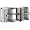 vidaXL Kitchen Storage Set with Shelf 3 pcs Silver Galvanised Steel