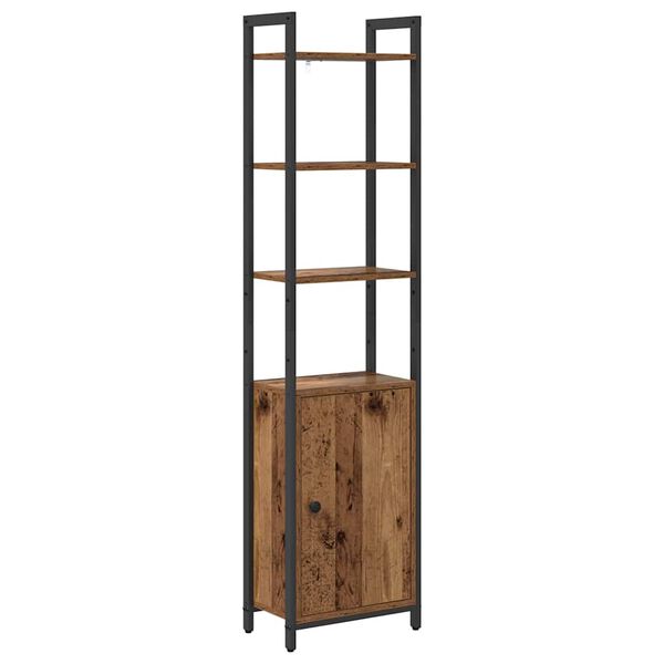 vidaXL Book Cabinet Old Wood 40 x 24 x 161 cm Engineered Wood
