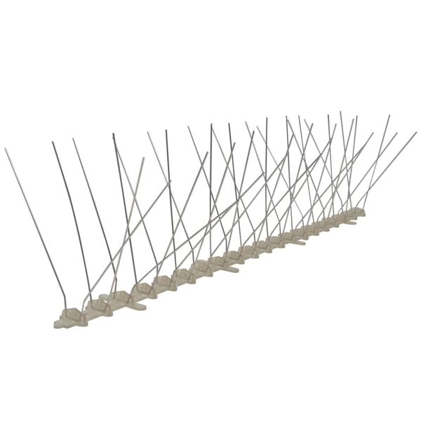 vidaXL 4-row Plastic Bird & Pigeon Spikes Set of 6 3 m