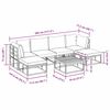 vidaXL Garden Sofa Set with Cushion Black Aluminium