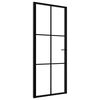 vidaXL Interior doors 83 x 201.5 cm Aluminium Black and Transparent