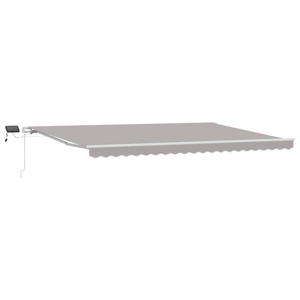 vidaXL Retractable Awning Light Grey 500 x 300 cm Fabric and Steel