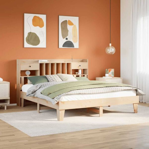 vidaXL Bed Frame without Mattress 180x200 cm Super King Solid Wood Pine