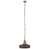 vidaXL Industrial Hanging Lamp Grey Iron & Solid Wood 26 cm E27