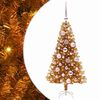 vidaXL Christmas Tree Gold 120 cm PET
