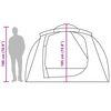 vidaXL Family Tent Tunnel 6-Person Green Waterproof