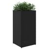vidaXL Garden Planters 2 pcs Black 30x30x60 cm Poly Rattan