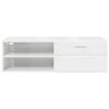 vidaXL Wooden Cabinet with Drawer High Gloss White 100.5 x 39 x 30 cm