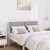 vidaXL Upholstered Headboard Light Grey 120 cm Solid Pine Wood
